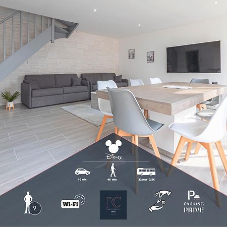 *Disneyland-Paris* 9 Pers, 2 Parkings, Wifi, Ac Montevrain Bagian luar foto